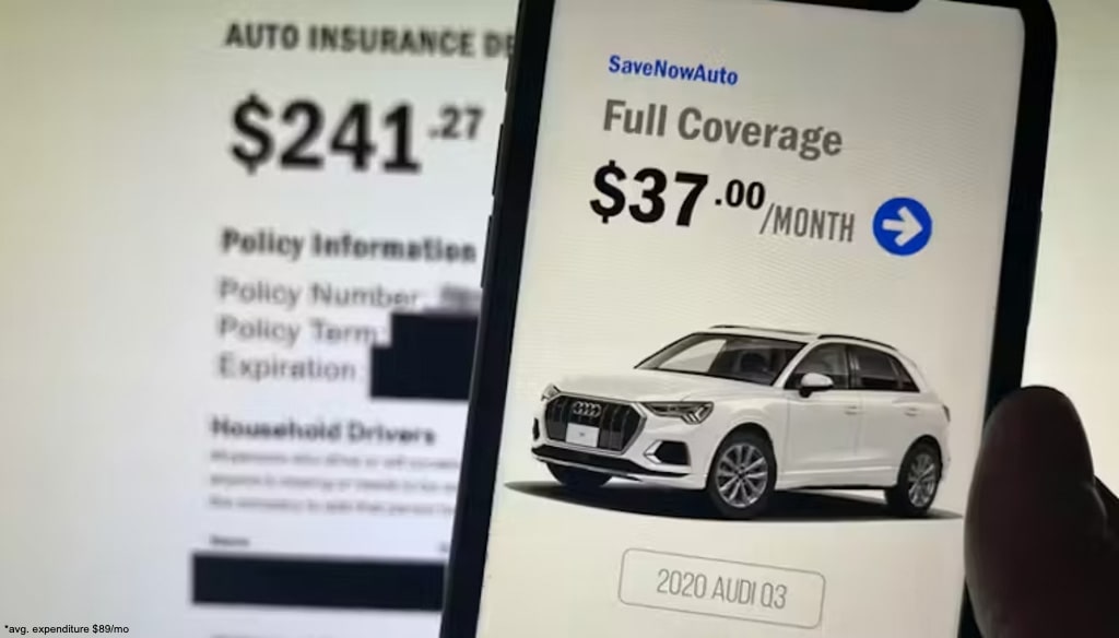 Happy driver saving on insurance